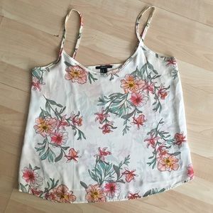 Spring Floral Print Cami Tank Top